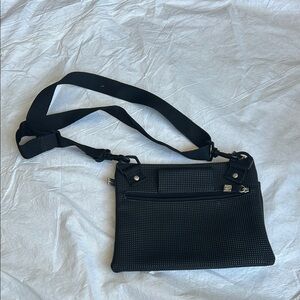 Chic Black Crossbody Bag with Adjustable Strap